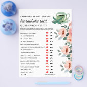 フローラティーパーティーブライダルシャワーゲーム チラシ (シングル)