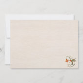 フローラティーパーティーブライダルシャワーサンキューカード 招待状 (裏面)