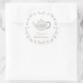 フローラティーパーティーブライダルシャワーパーティーデコール ラウンドシール (バッグ)