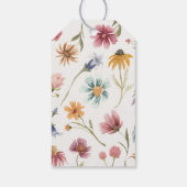 フローラティーパーティーブライダルシャワーメッセージカード ギフトタグ (裏面)