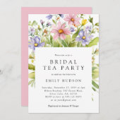 フローラティーパーティーブライダルシャワー招待 招待状 (正面/裏面)