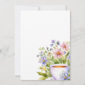 フローラティーパーティーブライダルシャワー招待 招待状 (裏面)