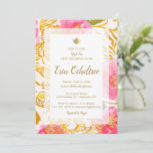 フローラティーパーティーブライダルシャワー招待 招待状 (スタンド正面)