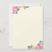 フローラティーパーティーブライダルシャワー招待 招待状 (裏面)