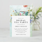 フローラティーパーティーブライダルシャワー招待 招待状 (スタンド正面)