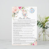 フローラティーパーティーブライダルシャワー賞品ゲームをパス (スタンド正面)