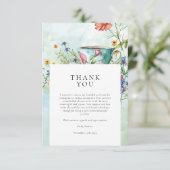 フローラティーパーティーブライダルシャワー サンキューカード (スタンド正面)