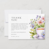 フローラティーパーティーブライダルシャワー サンキューカード (正面)