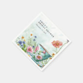 フローラティーパーティーブライダルシャワー スタンダードカクテルナプキン (角)