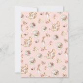 フローラティーパーティーブランチ誕生日招待状 招待状 (裏面)