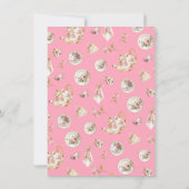 フローラティーパーティーブランチ誕生日 招待状 (裏面)