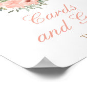 フローラティーパーティーベビーシャワーカードとギフト ポスター (角)