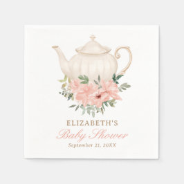 フローラティーパーティーベビーシャワー スタンダードカクテルナプキン