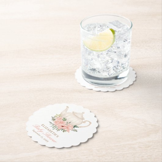 フローラティーパーティーベビーシャワー ペーパーコースター (インサイチュ)