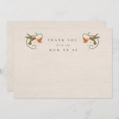 フローラティーパーティーママはシャワーサンキューカード 招待状 (正面/裏面)