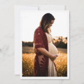 フローラティーパーティー男女兼用ベビーシャワー写真 招待状 (裏面)