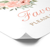 フローラティーパーティー誕生日ウィズサイン ポスター (角)