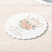 フローラティーパーティー誕生日 ペーパーコースター (アングル)