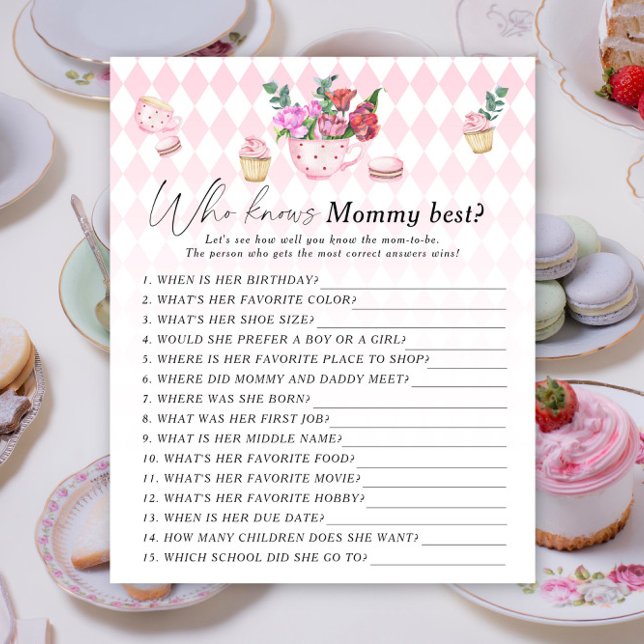 フローラティーパーティー – 誰がママのゲームを知っ最高のている (クリエイターアップロード済み)