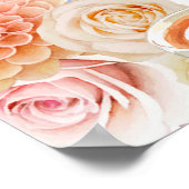 フローラティーブライダルシャワーウェルカムサイン ポスター (角)