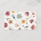 フローラティーベビーシャワーブックベビーカード エンクロージャーカード (裏面)