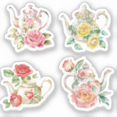 フローラティーポットのシール シール (正面)