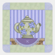 フローラティーポットキルトスクエアシール