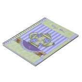 フローラティーポットキルトブロックノートブック ノートブック (左側)