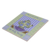 フローラティーポットキルトブロック装飾タイル タイル (側面)