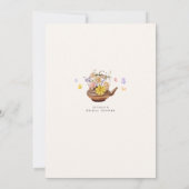 フローラティーポットワイルドフラワーフレームブライダルシャワーティー 招待状 (裏面)