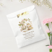 フローラティーポット時間の紅茶ブライダルシャワー フェイバーバッグ (封をした状態)