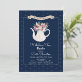 フローラティーポット茶パーティーキッチンティー 招待状 (スタンド正面)