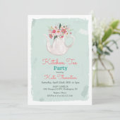 フローラティーポット茶パーティーキッチンティー 招待状 (スタンド正面)