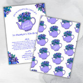 フローラティーポット70誕生日カードシャワーバイメール 招待状