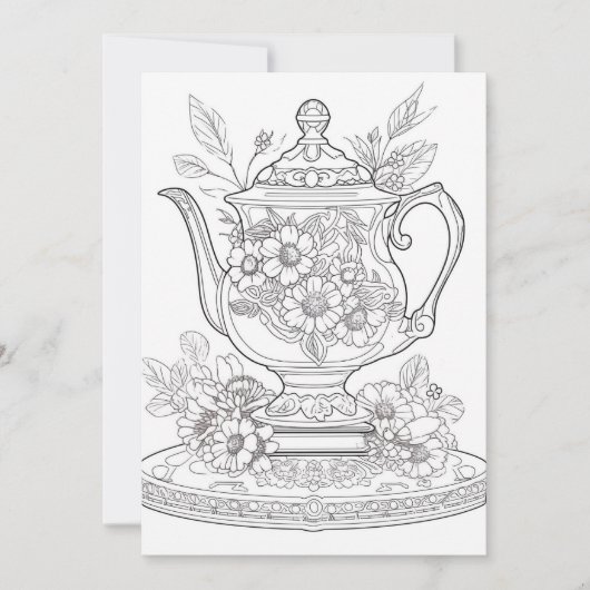 フローラティーポット | 自分の挨拶に色を付ける (正面)