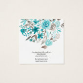 フローラティール（緑がかった色）ウオータカラースタッドイヤリング表示 (裏面)