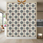 フローラティール(緑がかった色)タイル赤と緑 タイル