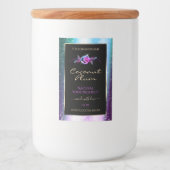 フローラティール（緑がかった色）パープルグリッターブラック製品ラベル フードラベル (正面)