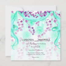 フローラティール（緑がかった色）リボンの結婚処理