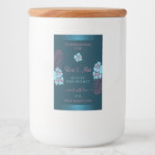 フローラティール（緑がかった色）製品ラベルTropic Pink Palm 葉 フードラベル (正面)