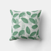 フローラティール(緑がかった色)離れパターン クッション (裏面)