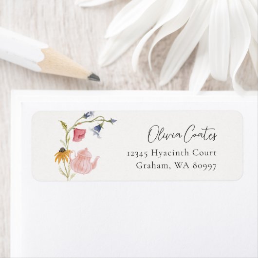 フローラティー差出人住所ラベル ラベル (インサイチュ)