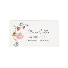 フローラティー差出人住所ラベル ラベル