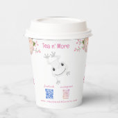 フローラティー引用文カスタム紙コーヒーティー 紙コップ (左)