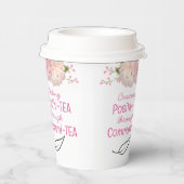 フローラティー引用文カスタム紙コーヒーティー 紙コップ (右)