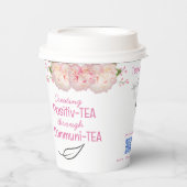 フローラティー引用文カスタム紙コーヒーティー 紙コップ (正面)