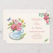 フローラティー結婚カップ 招待状 (正面/裏面)