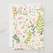 フローラティー魅力的パーティーブライダルシャワー招待 招待状 (裏面)