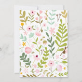 フローラティー魅力的パーティーベビーシャワー招待状 招待状 (裏面)