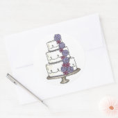 フローラティ結婚ーズケーキブライダルシャワー婚約 ラウンドシール (封筒)